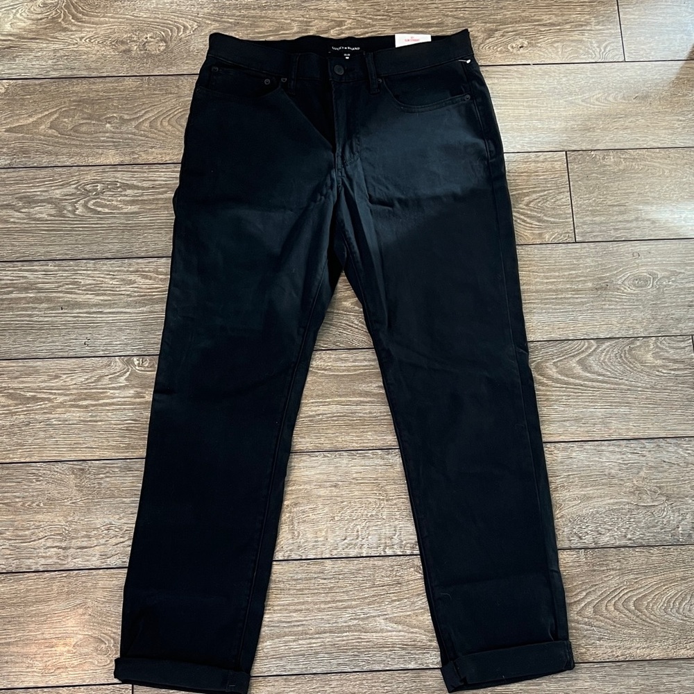 Mens Lucky Brand Black Soft Straight Leg Pants 32 x 32